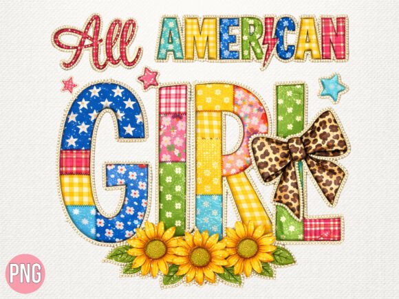 Download All American Girl Sunflower Shirt PNG - Premium Bundle