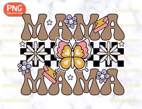 Download Retro Checkered Mama Png - Mom Life Png - Mama png Collection