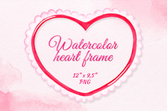 Download Pink Watercolor Heart Frame Clipart - Pink watercolor heart Collection