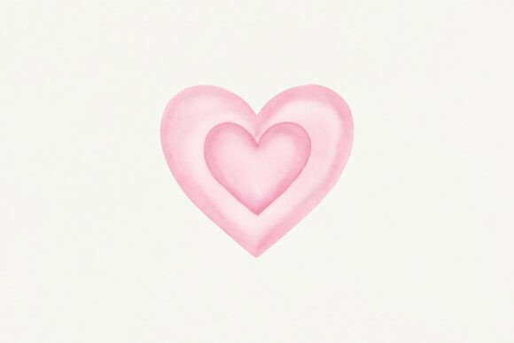 Download Pink Watercolor Heart PNG - Premium Bundle