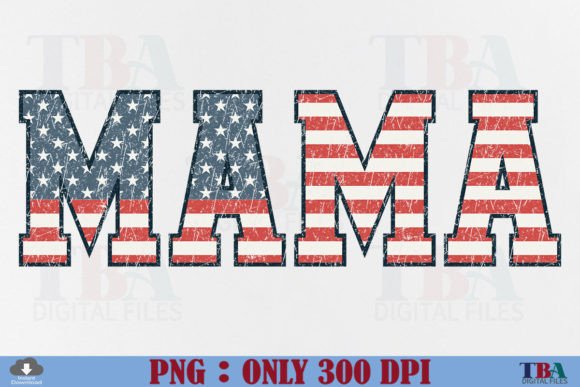 Download Retro 4th of July Mama PNG, American Mom - Mama png Collection